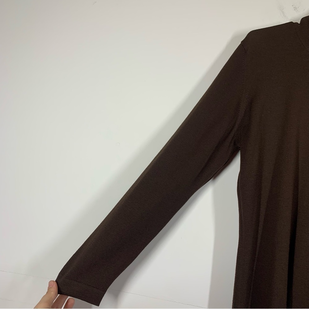 VTG Escada Brown Knit Turtleneck Sweater Size 36 or US 6 - Picture 6 of 9